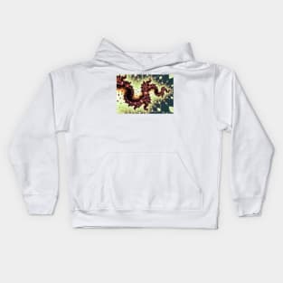 Abstract Fractal Dragon Pattern Kids Hoodie